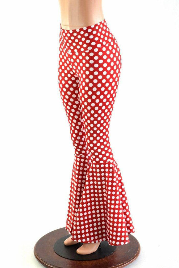 Minnie Polka Dot Bell Bottom Flares - Coquetry Clothing