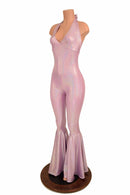 "Monroe" Halter Bell Bottom Flare Catsuit - Coquetry Clothing