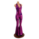 Monroe Halter Bell Bottom Flare Catsuit - Coquetry Clothing