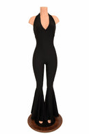 "Monroe" Halter Bell Bottom Flare Catsuit - Coquetry Clothing