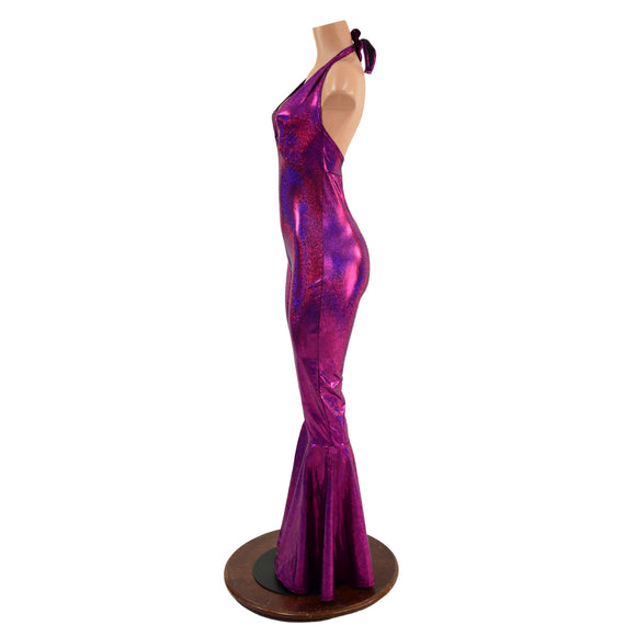 Monroe Halter Bell Bottom Flare Catsuit - Coquetry Clothing