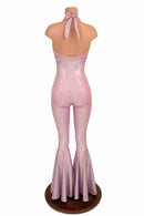 "Monroe" Halter Bell Bottom Flare Catsuit - Coquetry Clothing