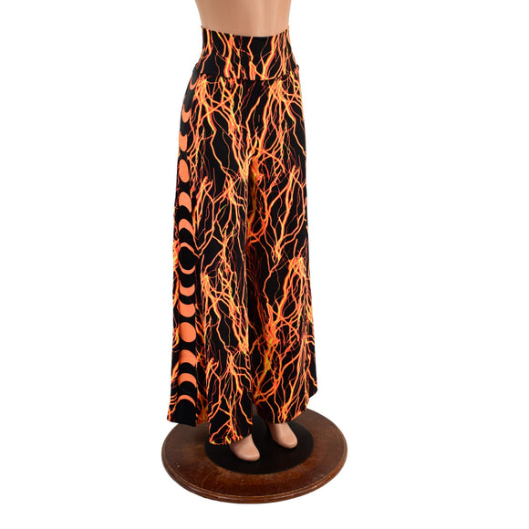 Moon Phases Wide Leg Pants and Crop Top Set - Coquetry Clothing