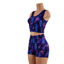Moonlight Monstera High Waist Shorts OR Top READY to SHIP - Coquetry Clothing