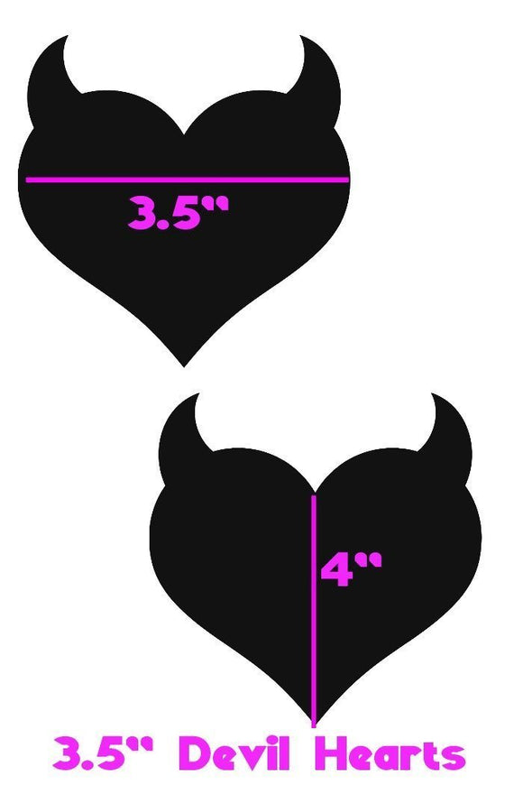 Moonstone Devil Heart Pasties - Coquetry Clothing