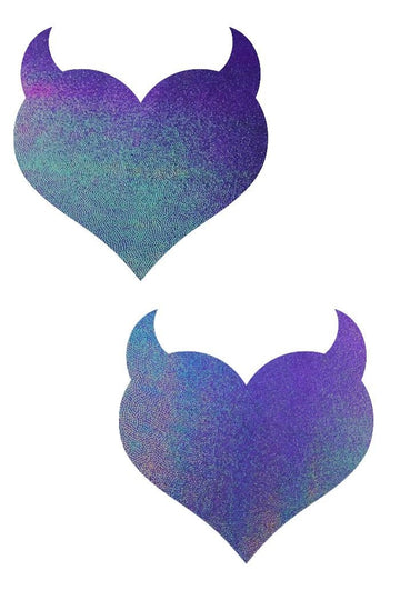 Moonstone Devil Heart Pasties - Coquetry Clothing