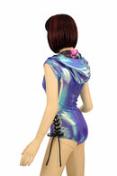 Moonstone & Galaxy Lace Up Romper - Coquetry Clothing