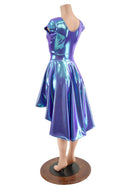 Moonstone Hi Lo Skater Dress with Silver Holo Skirt Lining - Coquetry Clothing