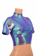 Moonstone Tee Sleeve Crop Top - Coquetry Clothing