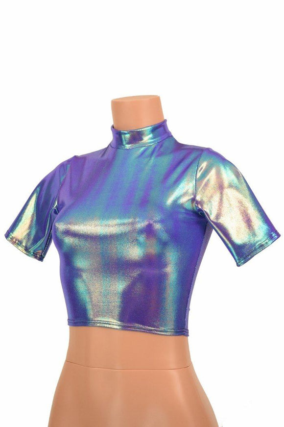 Moonstone Tee Sleeve Crop Top - Coquetry Clothing