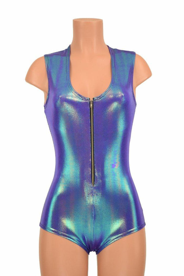 Moonstone Zipper Front Romper - 1