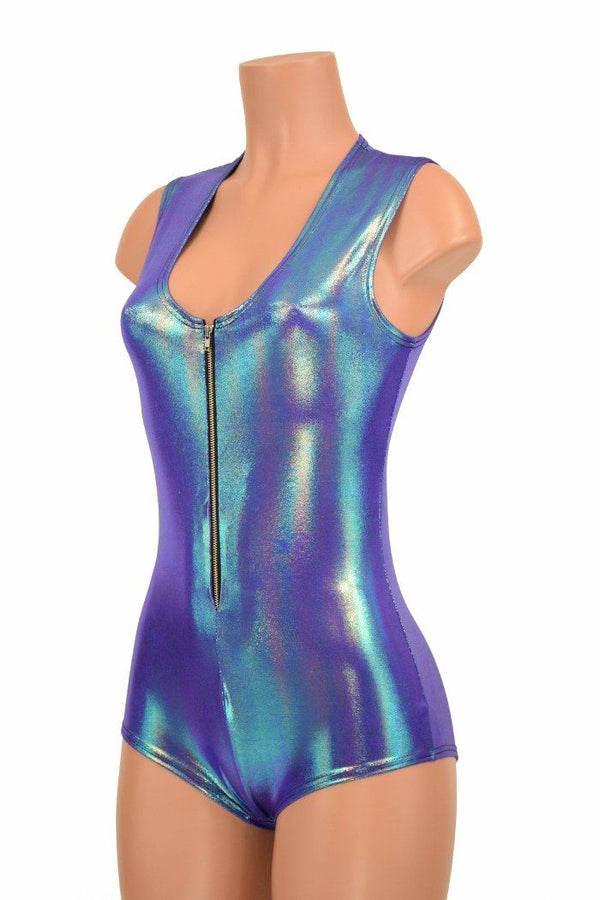 Moonstone Zipper Front Romper - 4