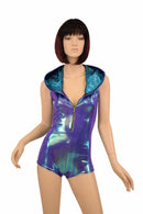 Moonstone Zippered Hoodie Romper - Coquetry Clothing