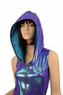 Moonstone Zippered Hoodie Romper - Coquetry Clothing