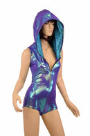 Moonstone Zippered Hoodie Romper - Coquetry Clothing