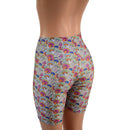 Mushroom Print High Waist Bike Shorts READY to SHIP - Coquetry Clothing