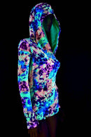 Neon Acid Splash Hoodie Romper - Coquetry Clothing