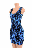 Neon Blue Lightning Tank Dress - Coquetry Clothing