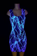 Neon Blue Lightning Tank Dress - Coquetry Clothing
