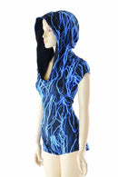 Neon Cap Sleeve Hoodie Romper - Coquetry Clothing