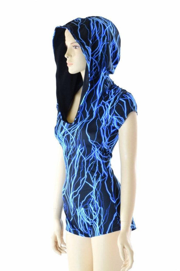 Neon Cap Sleeve Hoodie Romper - Coquetry Clothing