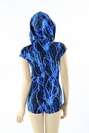 Neon Cap Sleeve Hoodie Romper - Coquetry Clothing