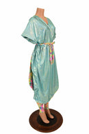 Neon Flux and Seafoam Batwing Catsuit - Coquetry Clothing