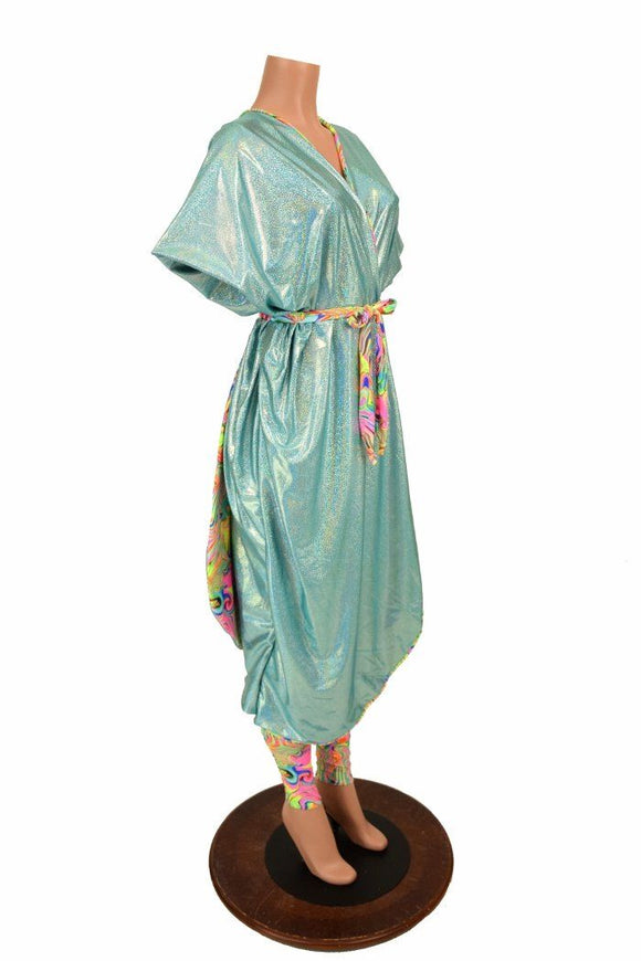 Neon Flux and Seafoam Batwing Catsuit - Coquetry Clothing