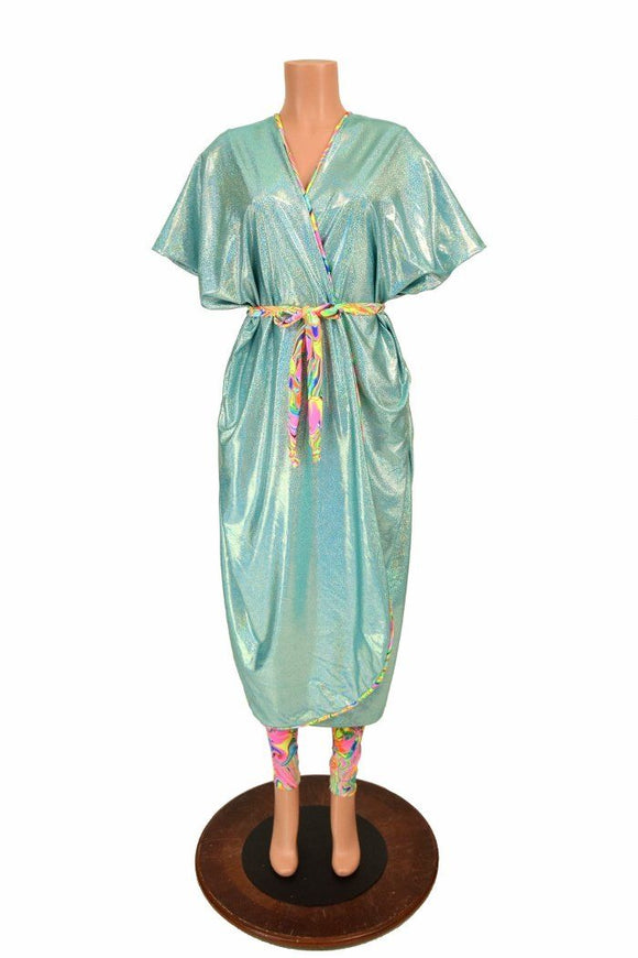 Neon Flux and Seafoam Batwing Catsuit - Coquetry Clothing