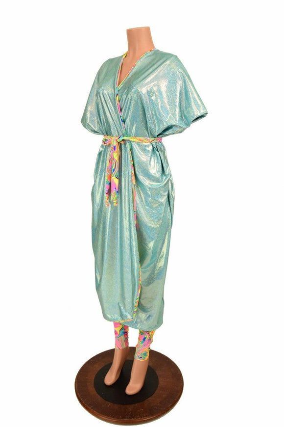 Neon Flux and Seafoam Batwing Catsuit - Coquetry Clothing