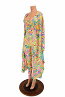 Neon Flux and Seafoam Batwing Catsuit - Coquetry Clothing