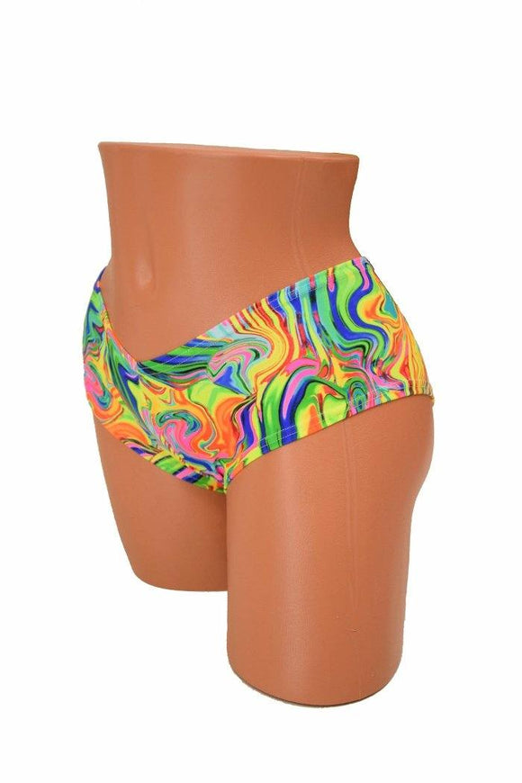 Neon Flux Cheeky Shorts - Coquetry Clothing