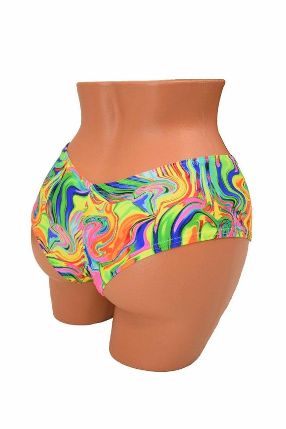 Neon Flux Cheeky Shorts - Coquetry Clothing