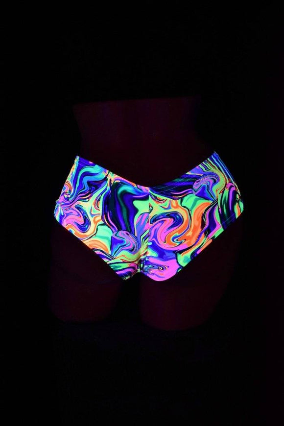 Neon Flux Cheeky Shorts - Coquetry Clothing