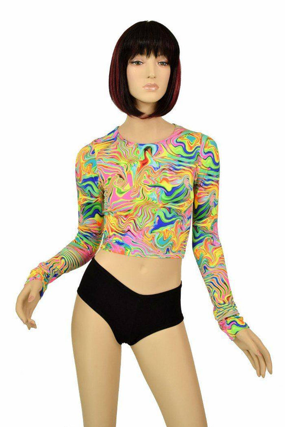 Neon Flux Crop Top - Coquetry Clothing