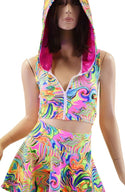 Neon Flux Dragon Crop & Skirt Set - 3