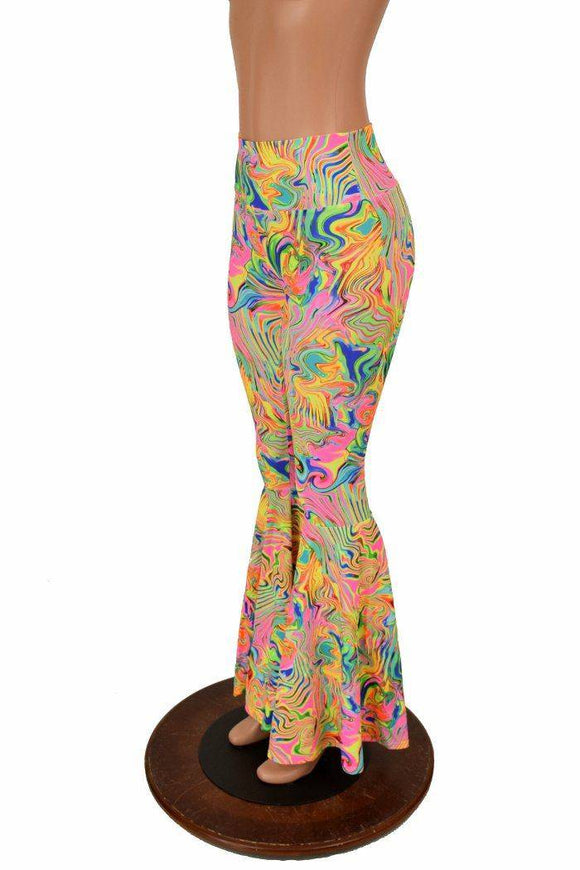 Neon Flux High Waist Bell Bottom Flares - Coquetry Clothing