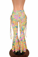 Neon Flux Lace Up Bell Bottom Flares - Coquetry Clothing