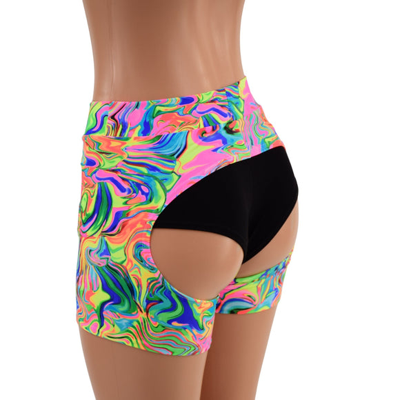 Neon Flux Midrise Short Chaps - Coquetry Clothing
