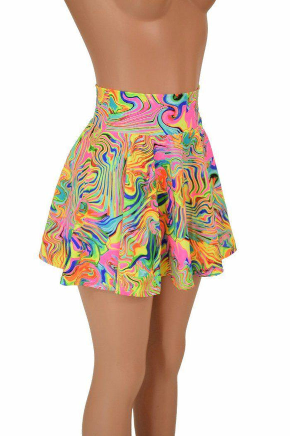 Neon Flux Mini Rave Skirt - Coquetry Clothing