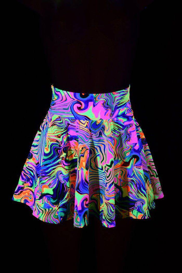 Neon Flux Mini Rave Skirt - Coquetry Clothing