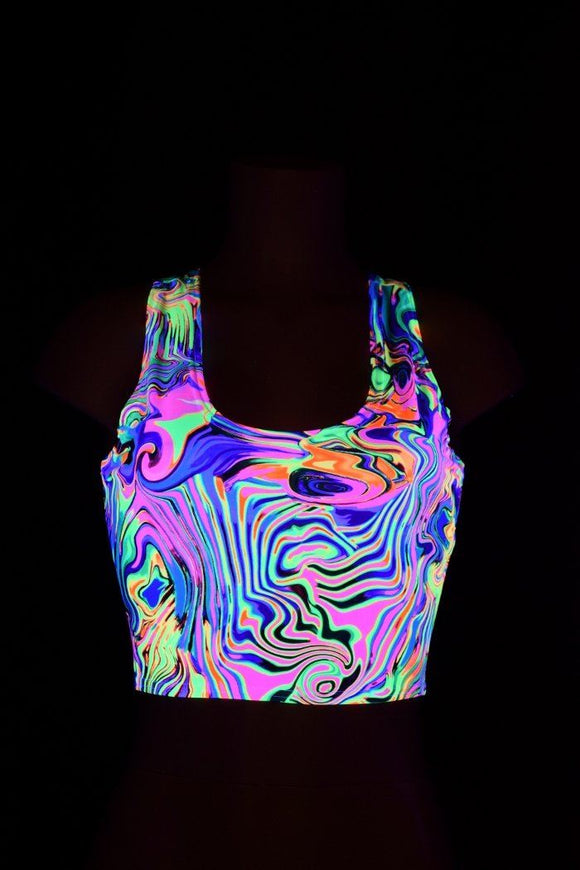Neon Flux Racerback Crop Top - Coquetry Clothing