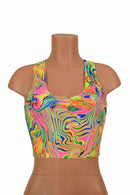 Neon Flux Racerback Crop Top - Coquetry Clothing