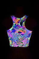Neon Flux Racerback Crop Top - Coquetry Clothing