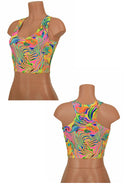Neon Flux Racerback Crop Top - 1