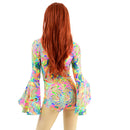 Neon Flux Trumpet Sleeve Romper - Coquetry Clothing