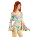 Neon Flux Trumpet Sleeve Romper - Coquetry Clothing
