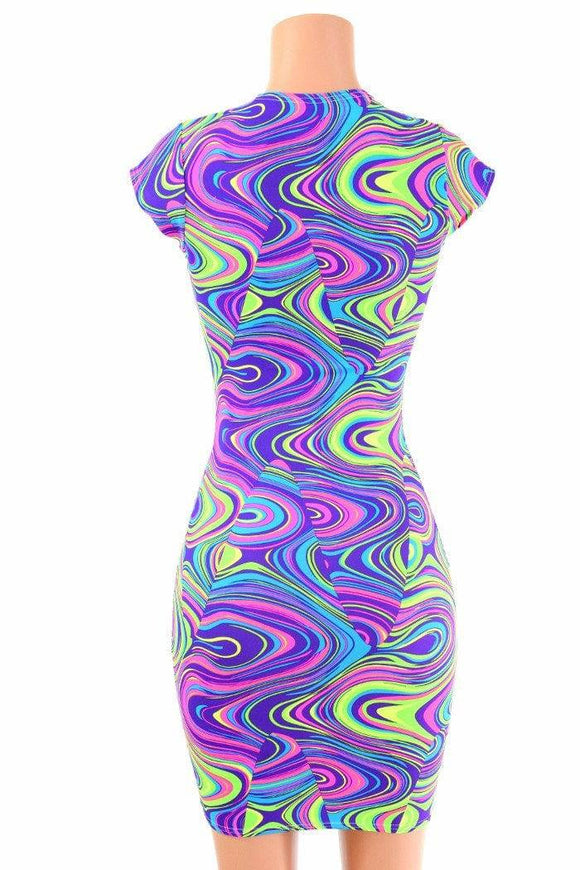 Neon Glow Worm Bodycon Dress - Coquetry Clothing