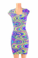 Neon Glow Worm Bodycon Dress - 3