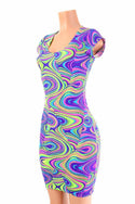 Neon Glow Worm Bodycon Dress - 1